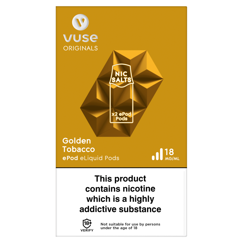 Vuse Golden Tobacco Classic Flavour Pods 18mg | Zapp - Elevate Your  Everyday