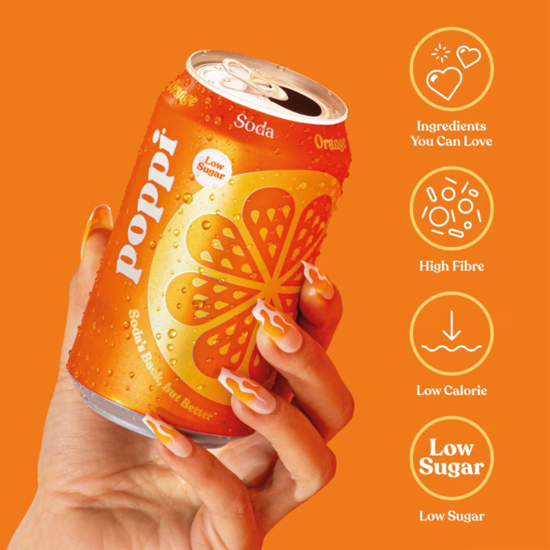 Poppi Orange Soda 330ml | Zapp - Elevate Your Everyday 🩵