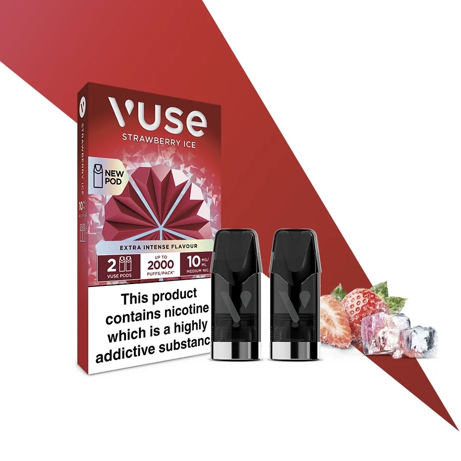 vuse strawberry pods Ice Extra Intense Flavour 20mg | Zapp Buy Vuse Fruit E-Liquid MTL Vape Kits Sabor:Durazno Jugoso con Hielo